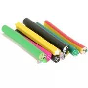 Assortiment de canes en pâte polymère 5x50 mm Kawaii x10