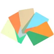 Lot de 50 cartes supports bijoux 9x6 cm - Motif graphique - Couleurs aléatoires