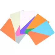 Lot de 50 cartes supports bijoux 9x6 cm - Motif graphique - Couleurs aléatoires