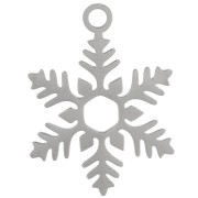 Pendentif flocon de neige 23x17 mm - Acier inoxydable 316L x1|raw }}