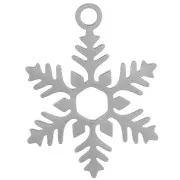 Pendentif flocon de neige 23x17 mm - Acier inoxydable 316L x1