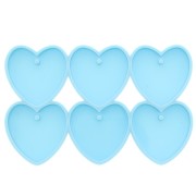 Moule silicone pour réaliser des coeurs en résine époxy & poudre céramique x1