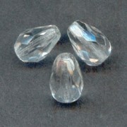 Poires facettées 7x5 mm Crystal x25|raw }}