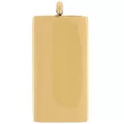 Pendentif carte de tarot 21x10 mm - Le coeur - Acier inoxydable 316L Doré x1