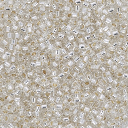 Toho Aiko 11/0 1.6 mm TA01PF21 - PF Silver Lined Transparent Crystal x4g