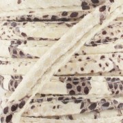 Cordon cuir surpiqué 4 mm Imitation Serpent Ivoire x1 m|raw }}