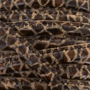 Cordon cuir surpiqué 4 mm Imitation Léopard Beige/Marron x1 m|raw }}