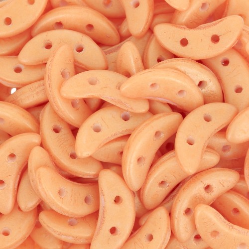 Czechmates Crescent 2 trous 3x10 mm - Pacifica Tangerine x5g