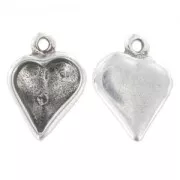 Serti pendentif simple face pour cab 4809 13x12 mm argenté vieilli