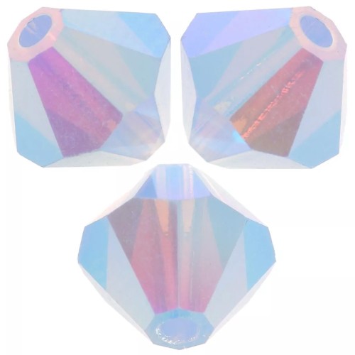 Perles toupies Preciosa - Rondelle Bead 5 mm - Light Sapphire Opal AB 2X x12