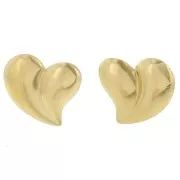 Boucles d'oreilles coeur 23x24 mm - Acier inoxydable 304L Doré x2