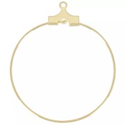 Supports boucles d'oreilles créoles 30 mm - Doré x2