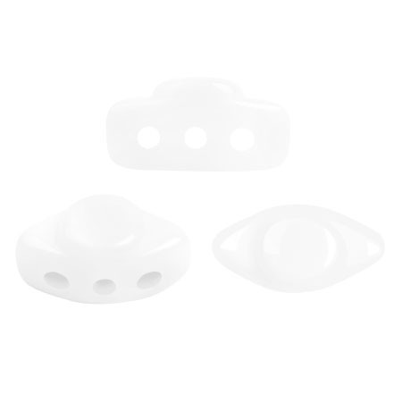 Perles en verre Volos® par Puca® 4x8 mm - Opaque White x10g