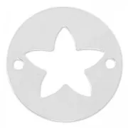 Intercalaire 2 trous fleur 20 mm en Argent 925