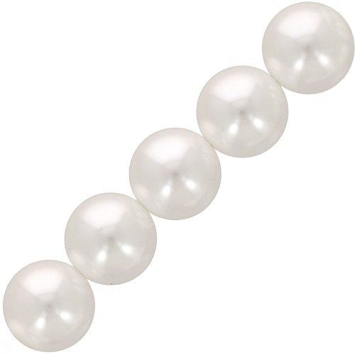 Perles nacrées Aurora 5810 12 mm - Crystal White Pearl x10