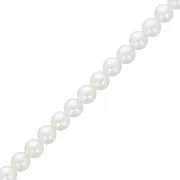 Perles nacrées Aurora 5810 5 mm - Crystal White Pearl x49cm