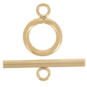 Fermoir T pour bracelet ou collier 12mm - Acier inoxydable 304L Doré x10|raw }}