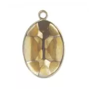 Serti pendentif à coller pour cabochon PureCrystal4120 14x10 mm - Bronze x1