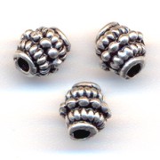 Perles métal 7 mm argenté vieilli x5|raw }}
