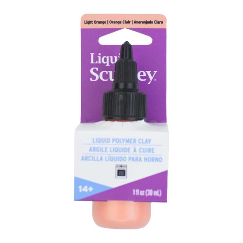 Pâte liquide Sculpey - Argile liquide à cuire - Orange clair x30ml