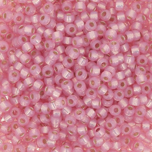 Rocaille Miyuki Duracoat 11/0 4237 - Dyed Pink Silver Lined x8g