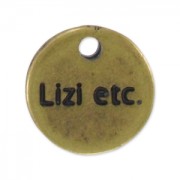 Breloque ronde Personnalisée avec logo ou marque 10 mm - Bronze x1000|raw }}