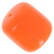 Perles tubes en résine opaque 16x14 mm - Orange corail x4|raw }}