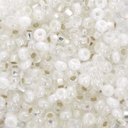 Preciosa Perles rocailles 8/0 3 mm - Mix White - Crystal x20g|raw }}