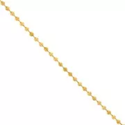 Chaîne maille Boule 4 mm - Acier inoxydable 304 Doré x50cm