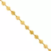 Chaîne maille Boule 4 mm - Acier inoxydable 304 Doré x50cm