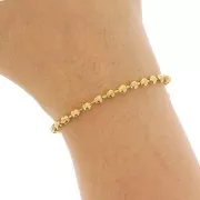 Chaîne maille Boule 4 mm - Acier inoxydable 304 Doré x50cm