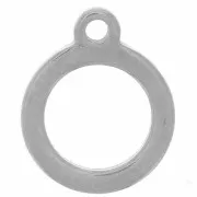 Pendentif rond évidé 10 mm - Acier inoxydable 304 x1
