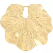 Pendentif feuille travaillé 41x45.5 mm - Acier inoxydable 304L Doré x1