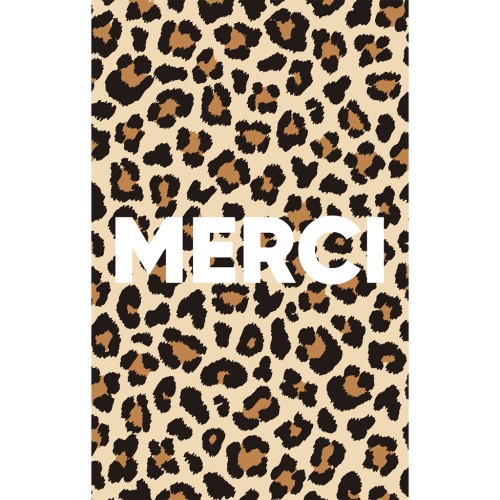 Cartes à bijoux - cartes de remerciements - Merci - motif Léopard x10