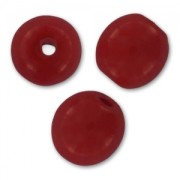 Perles en verre tchèque rondes Shiny  3 mm Cranberry x50