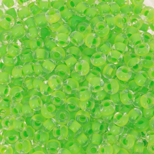 Preciosa Perles rocailles 8/0 3 mm - Terra Intensive - Lime Green Lined x20g