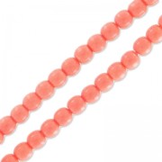 Perles en verre tchèque rondes Shiny 2 mm Peach Coral x150|raw }}