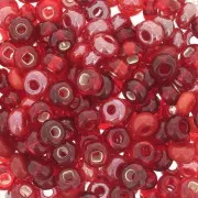 Rouge - Preciosa Perles rocailles 6/0 4 mm - Mix Red x20g Preciosa Perles rocailles 6/0 4 mm - Mix Red x20g
