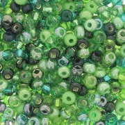 Preciosa Perles rocailles 8/0 3 mm - Mix Green x20g