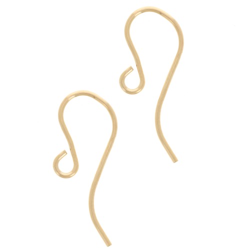 Crochets d'oreilles 11 mm - Gold filled (or laminé) x2