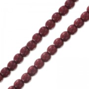 Perles en verre tchèque rondes Shiny 2 mm Cranberry x150