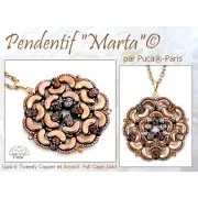 Perles en verre Lipsi® par Puca® 4x6 mm - Red Copper Mat AB x10g