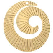 Pendentifs spirale strié 35x32 mm - Acier inoxydable 316L Doré x2|raw }}