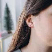 Clous d'oreilles nuage 4x7 mm - Argent 925 x2