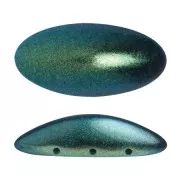 Athos 3D 3 trous® par Puca® 20x10 mm - Green Turquoise Metallic Mat x1