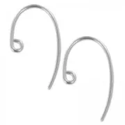 Crochets d'oreilles fil 13mm en Argent 925  x2