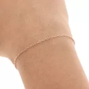 Chaîne maille Forçat 1.7 mm en Rose Gold filled (or laminé)  x 50 cm