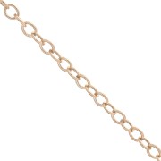 Chaîne maille Forçat 1.2 mm en Rose Gold filled (or laminé)  x 1m