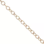 Chaîne maille Forçat 1.2 mm en Rose Gold filled (or laminé)  x 1m