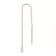 Chaines d'oreilles traversantes  maille Forçat ronde 80 mm en Rose Gold filled (or laminé)   x2